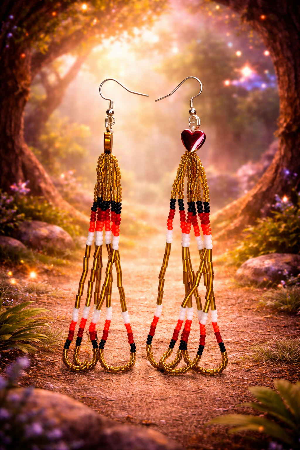 Golden Heart Spirit Earrings