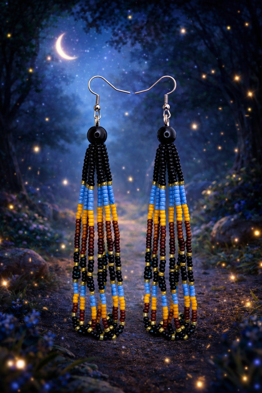 Midnight Spirit Cascade Earrings